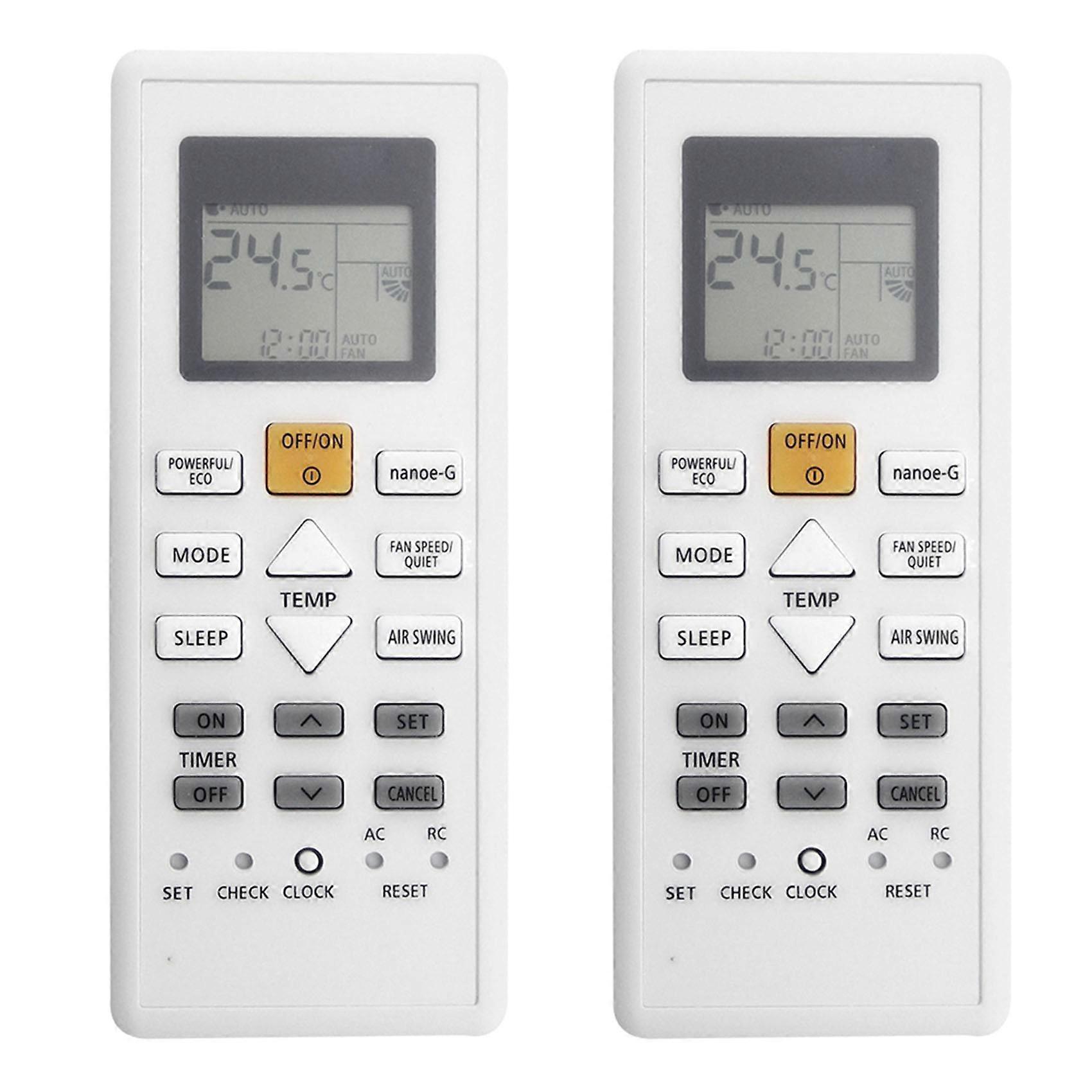 2X Replace A75C18090 AC Remote Control for Panasonic A75C18090 Air Conditioner Remote Control