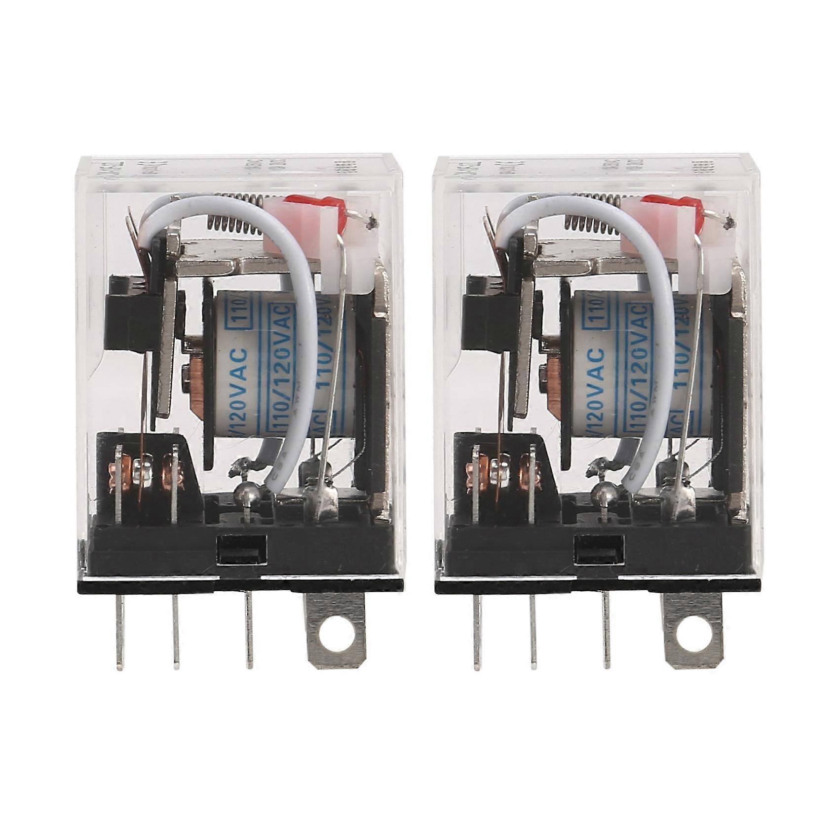 2X JQX-13FL AC 110V Coil DPDT 8-Pin 8P Electromagnetic Power Relay