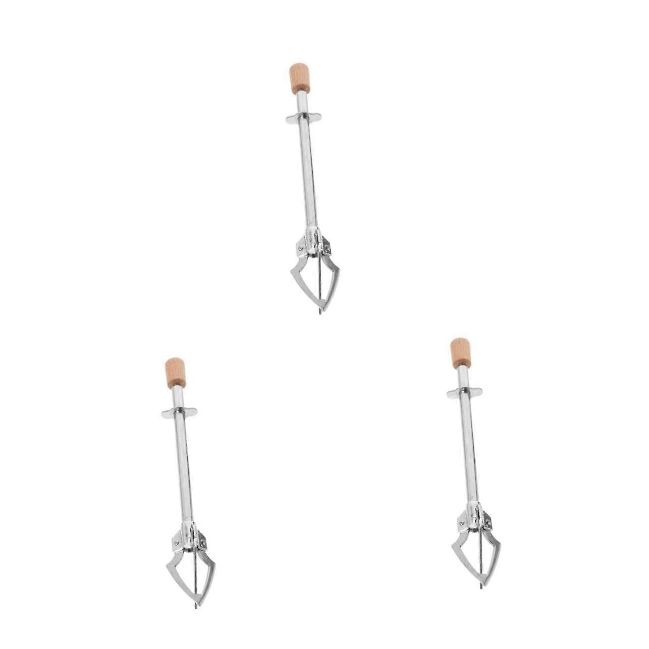 Stainless Steel Ice Cube Tongs Set of 3, Triangle Design for Buffet, BBQ and Kitchen Use