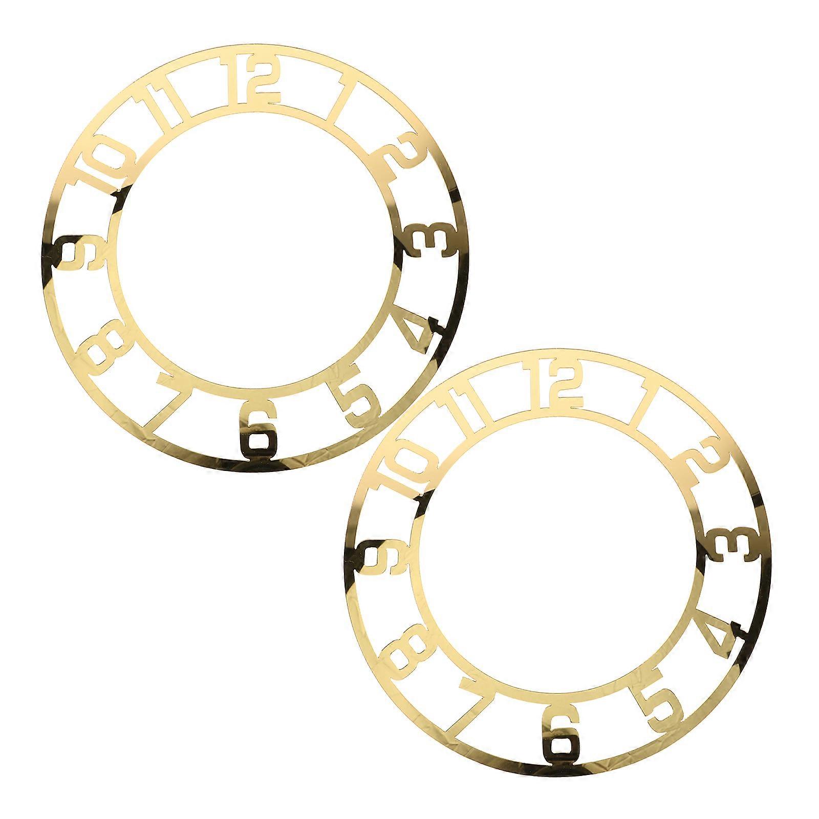 Decorations Wall Clock Stickers for 2Pcs Acrylic Face