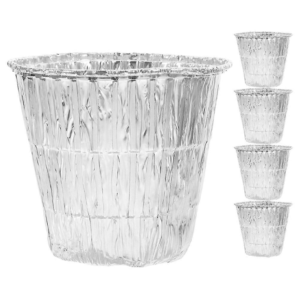 Disposable Aluminum Foil Pans for Grilling Accessories 5Pcs Silver Set