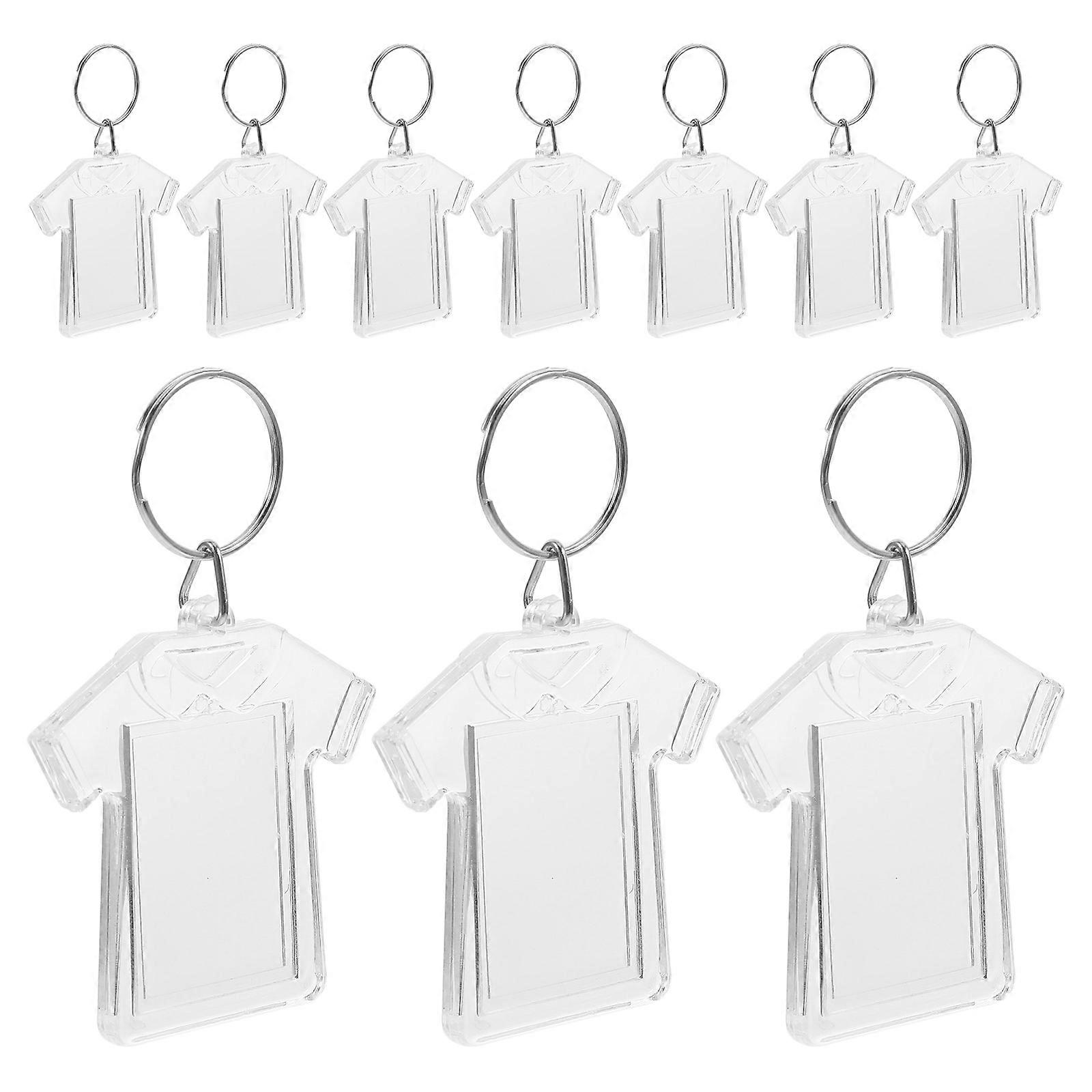 Photo Frame Keychains for DIY Use with 100Pcs Acrylic Blank Pack