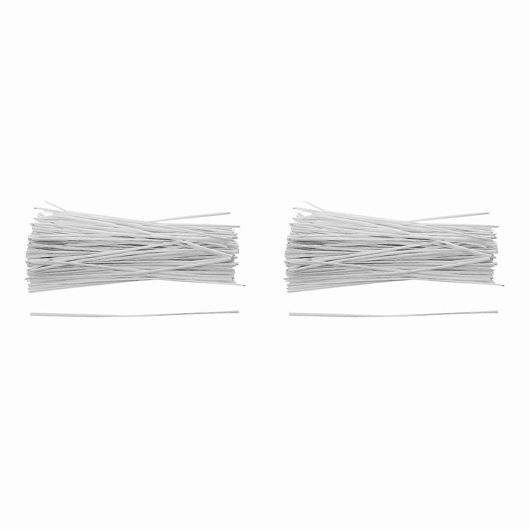 260Pcs Cable Organizer Binding Packaging Wire Twist Ties White 150X2.2mm