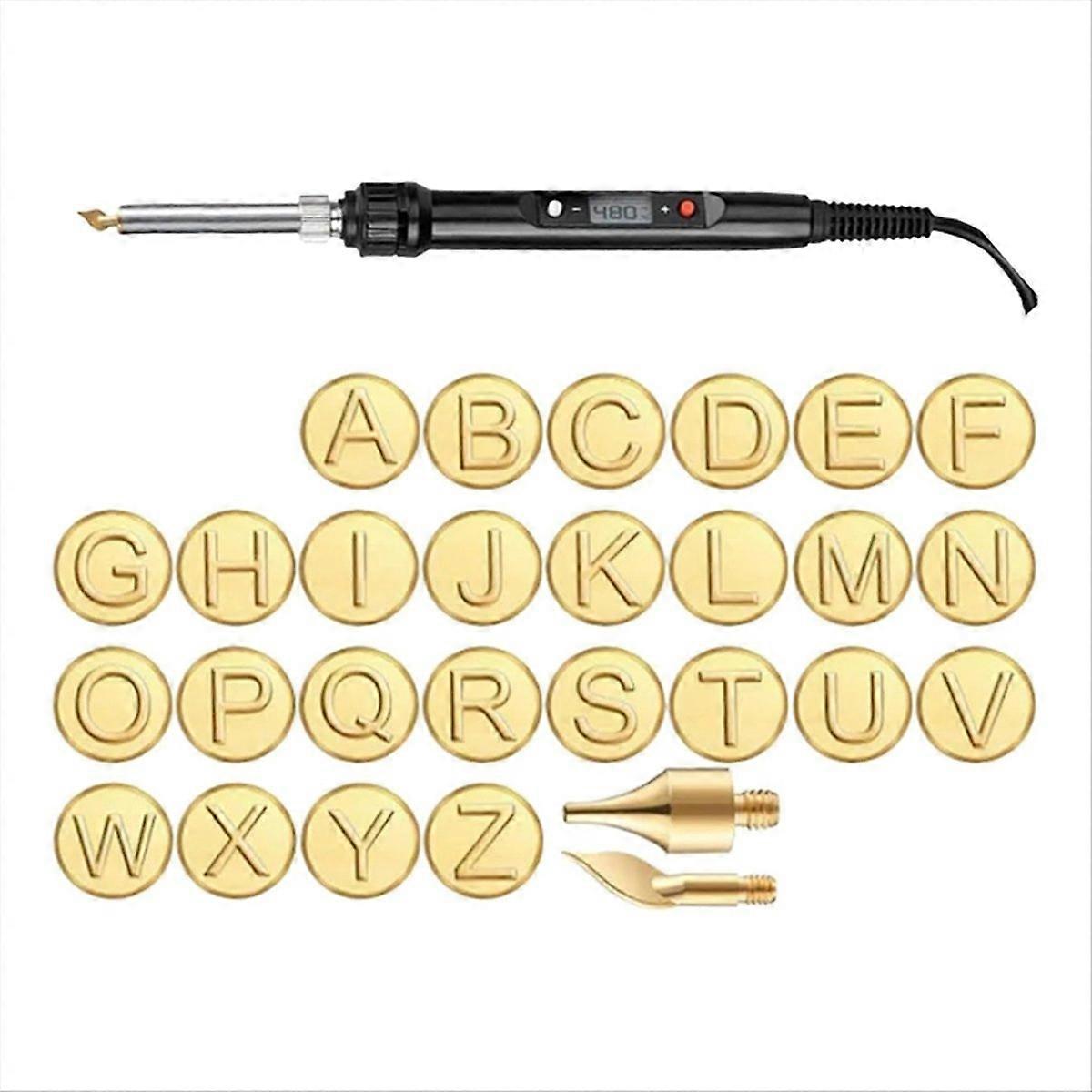 DIY Wood/Leather Burning Set + Copper Mold, EU Plug B