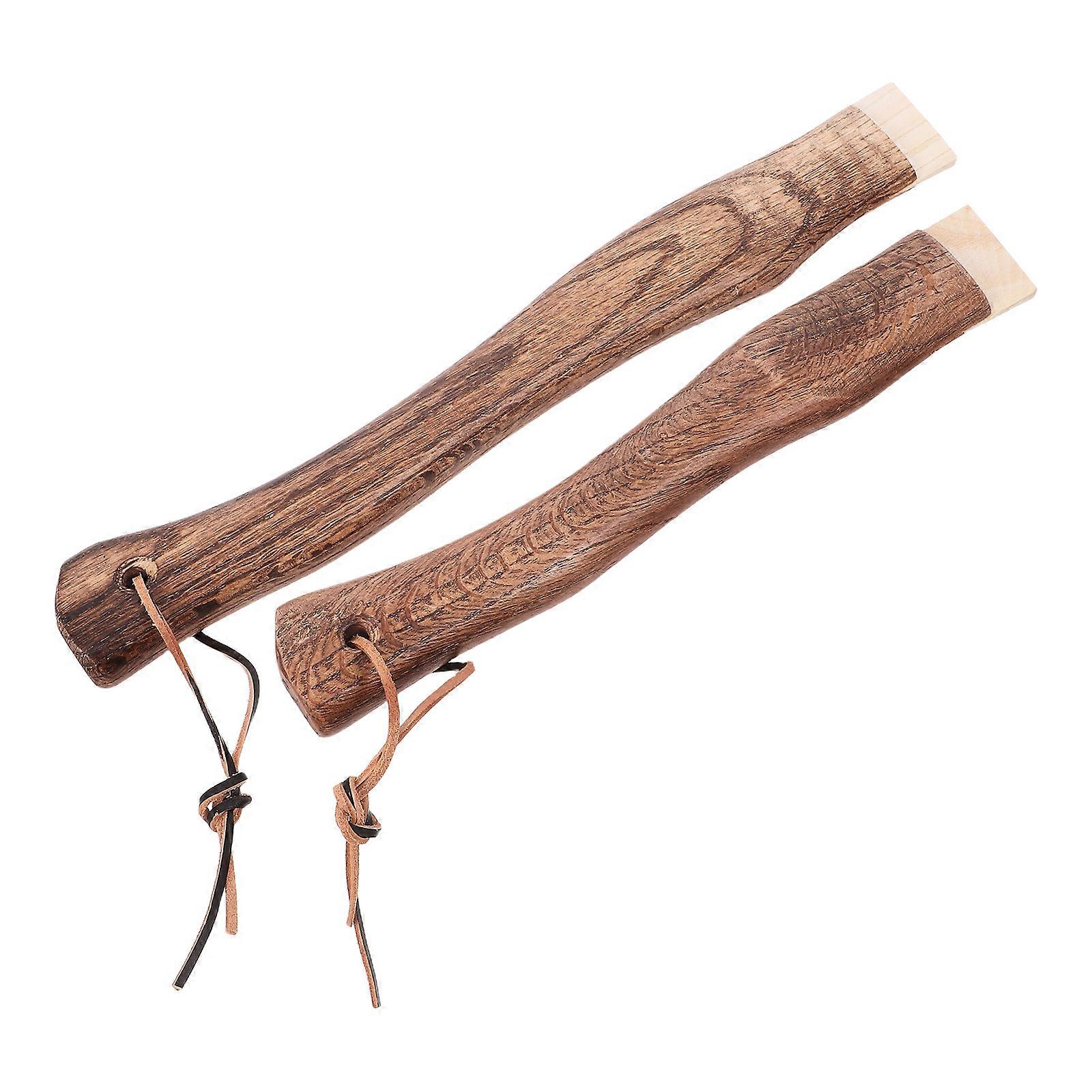 Curved Wooden Handle Replacement for Hammer Use 2Pcs with Hanging Holes