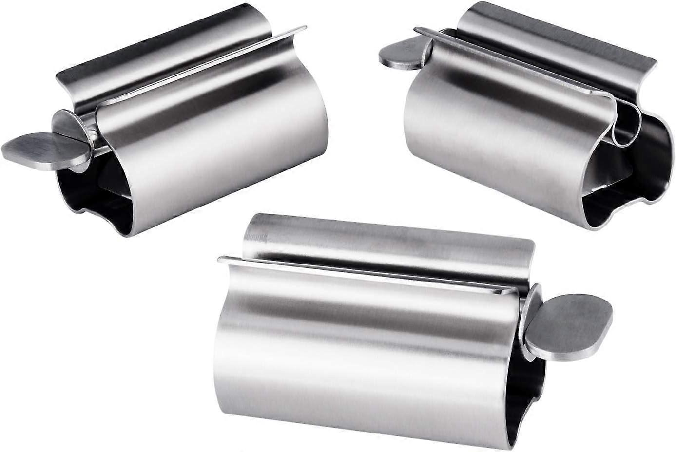 Pieces Stainless Steel Toothpaste Squeezer Lazy Presser Toothpaste Holder Home Toothpaste Squeezer (Silver)