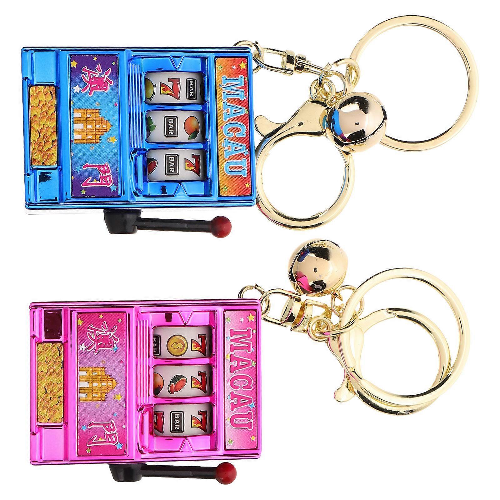 Vegas Keychains Mini Keychain for Hanging Keys 2Pcs