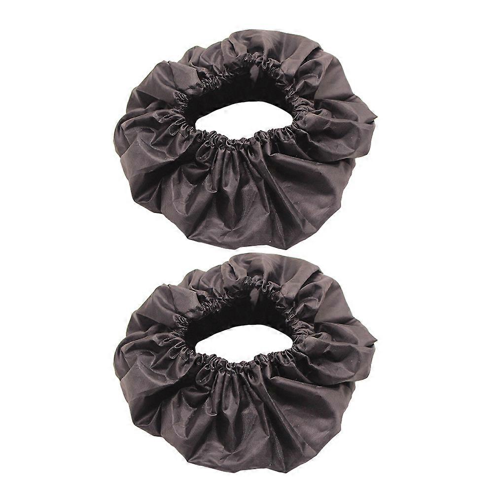 Wheelchair Protector for Trolley 2Pcs Stroller Wheel Black Covers