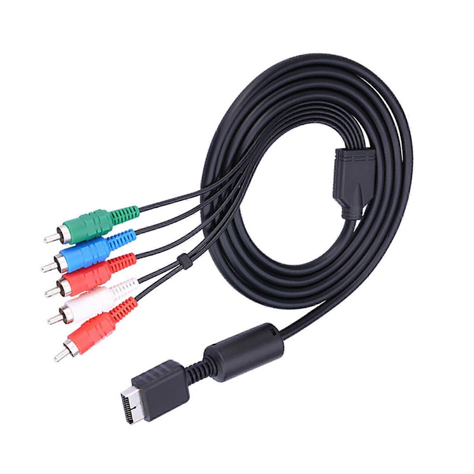 AV Cable for PS2 PS3 HDTV EDTV,  Definition Video and Audio, Durable Flexible Jacket