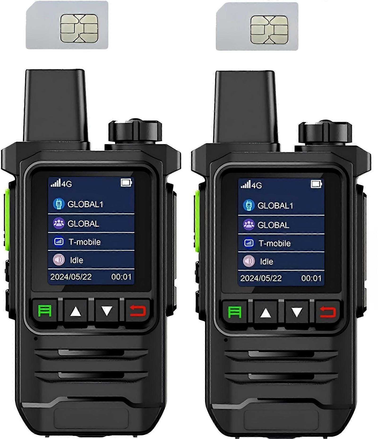 4G Long Range Walkie Talkies with Dual SIM, 5000mAh Battery, Global LTE Coverage, 2 Pack K6