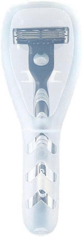 Transparent Razor Travel Case for Men, Compact Protective Storage Box, Fits Most Manual Shavers
