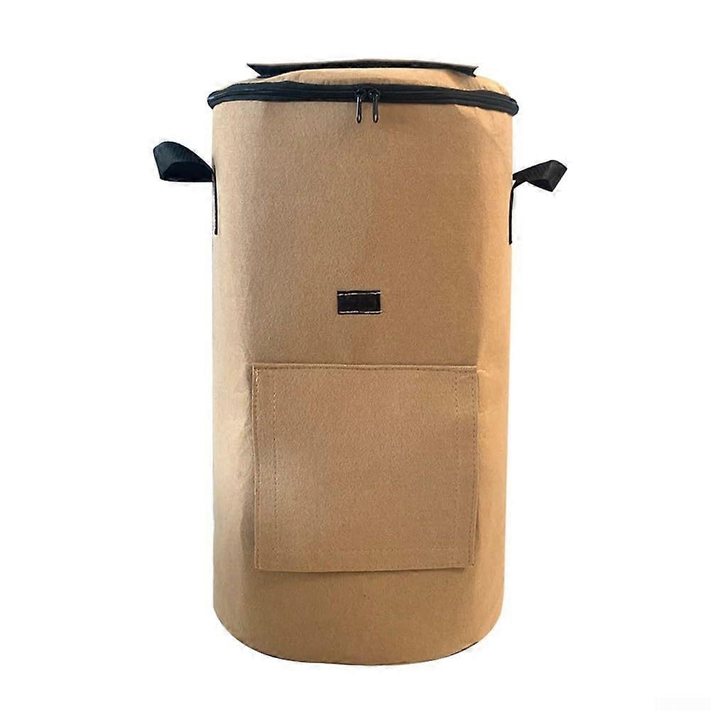Compost Bin Bag Non Woven Fabric for Leaves and Kitchen Scraps, Camel, Accelerated Composting