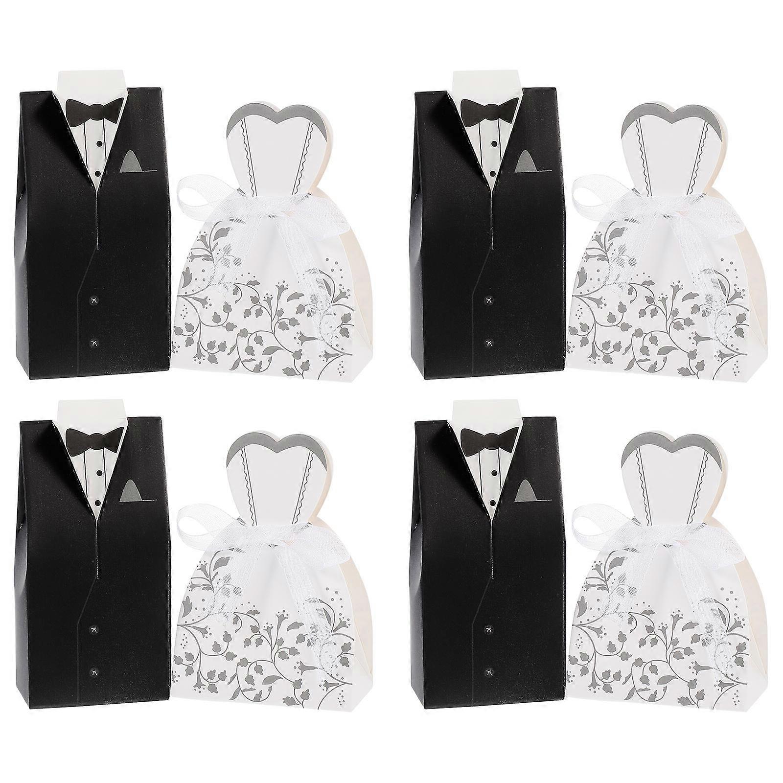 Wedding Present Boxes Paper for Storage Use 100Pcs Romantic Treat Candy Containers