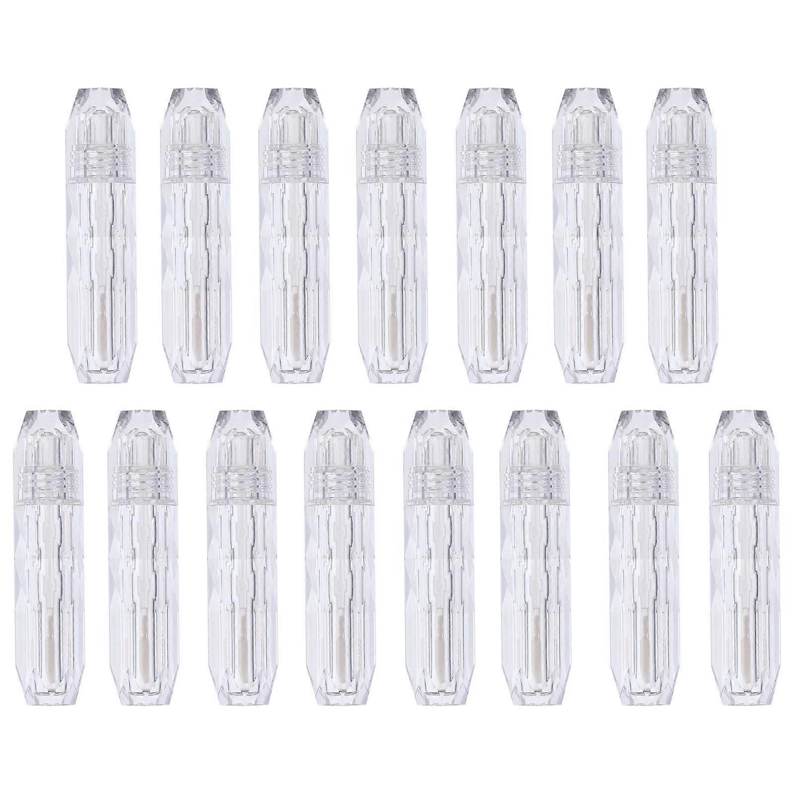 Lip Color Container Transparent Plastic for Storage Use 15Pcs Refillable Tubes