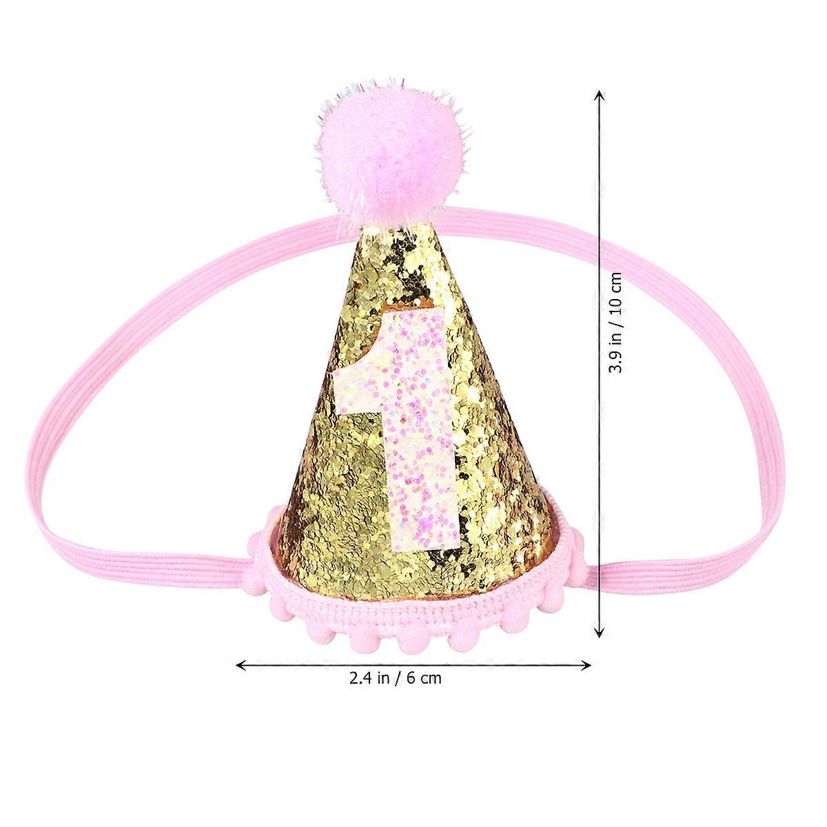 Hat for Birthday Celebration 1Pcs with Glitter Decoration
