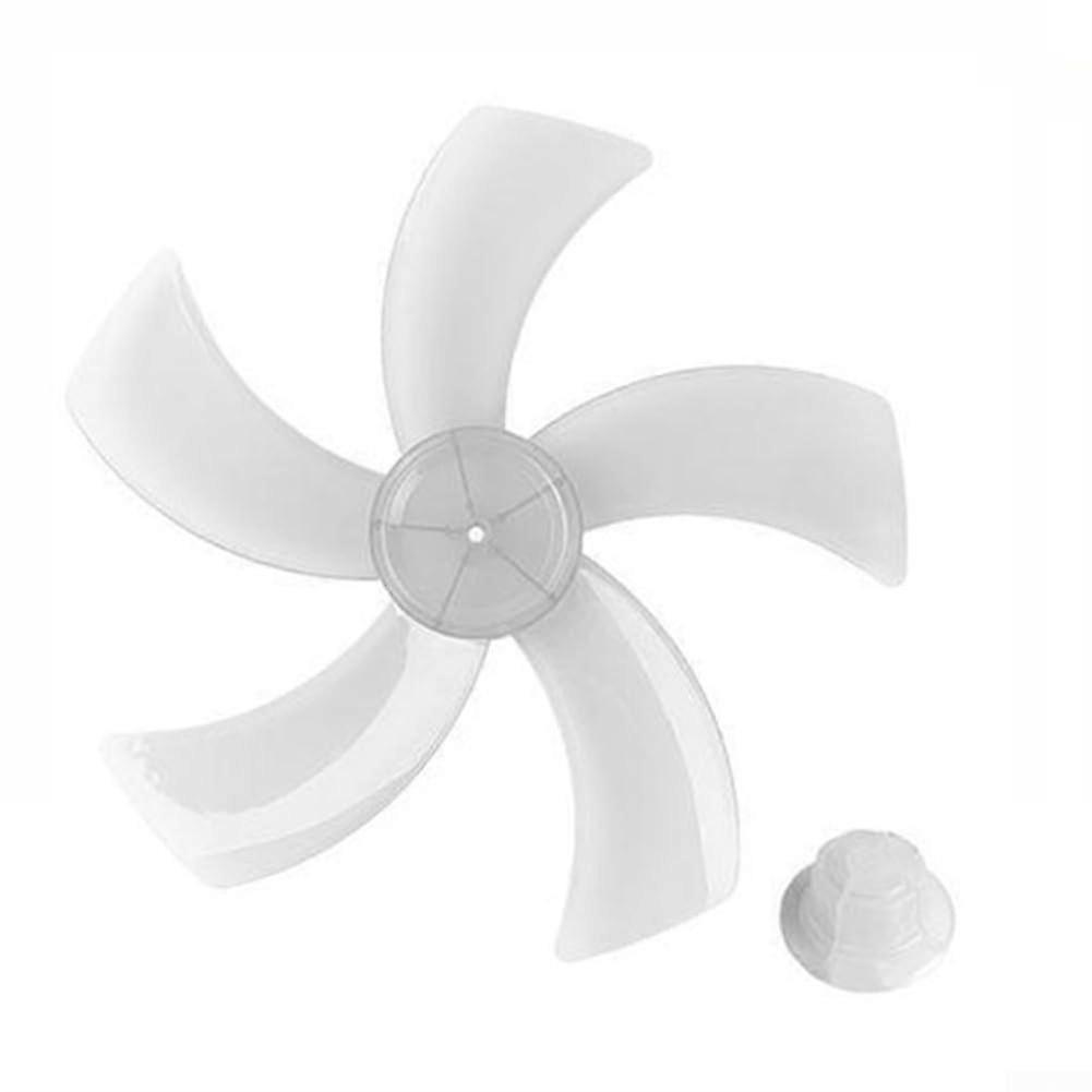 12 Inch Table Fan Blade Replacement with Nut Cover, AS Plastic 5 Leaf, Noise Reduction
