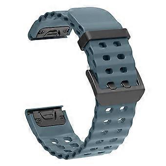 22 mm siliconen band voor Garmin Fenix 8 47 mm / Fenix E 47 mm / Quatix 7 Pro horlogeband met meerdere gaten