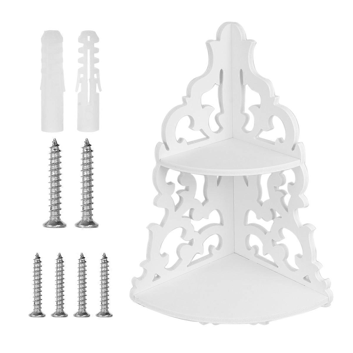 Bathroom Shelf for Wall-Mounted Corner Storage 3Pcs Triangle Rack