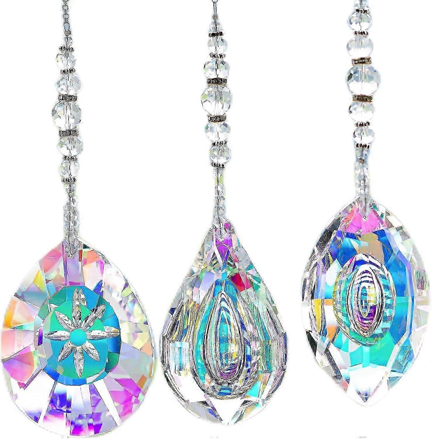 Crystal Suncatcher Hanging Crystals Rainbow 76mm Prisms