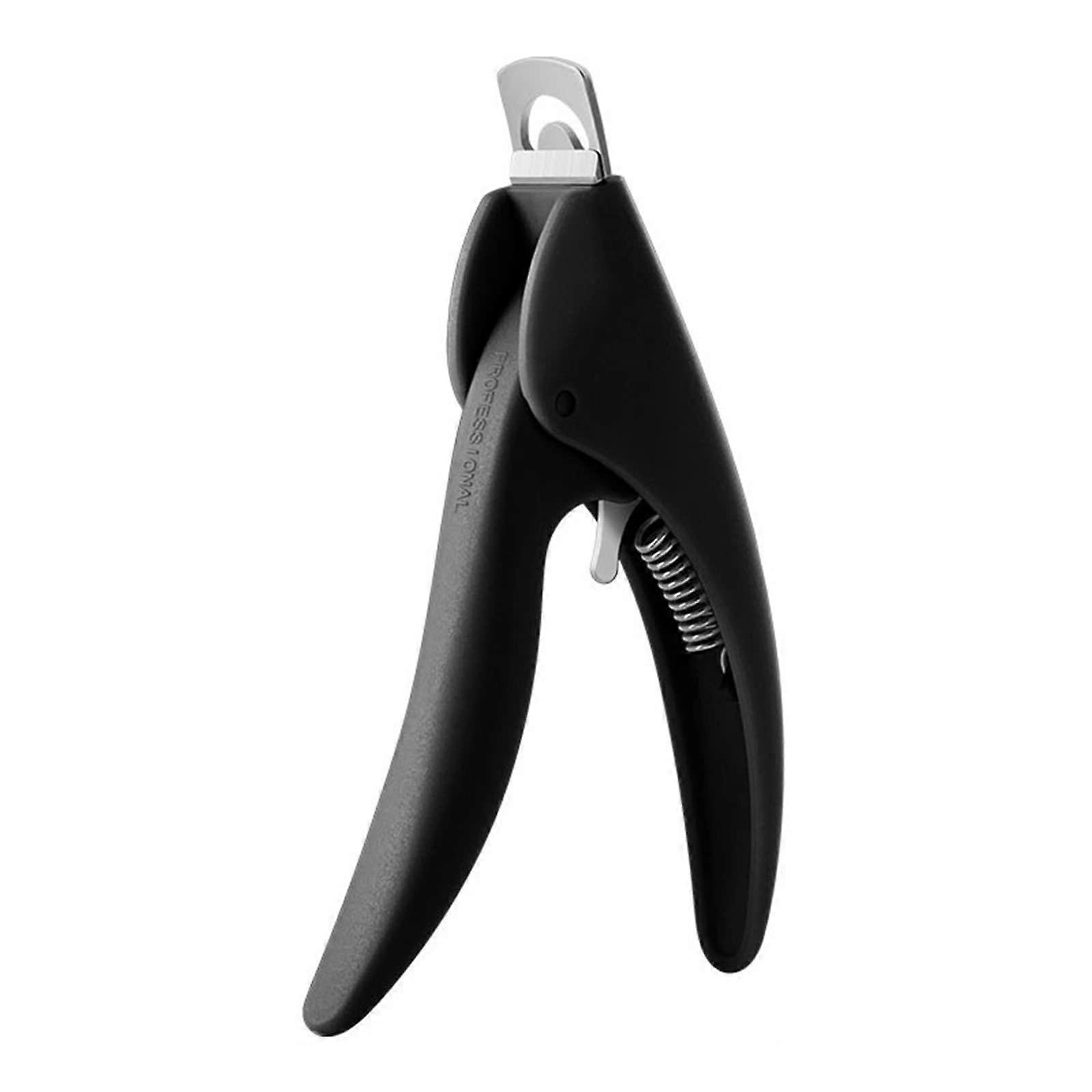 Professional Stainless Steel Nail Scissors with Adjustable Grip Precision Trimmer Black