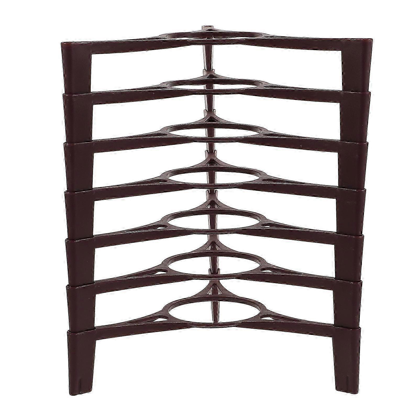 Plastic Tea Accessory 7-Layer Stable Tea Cake Stand for Storage 2Pcs