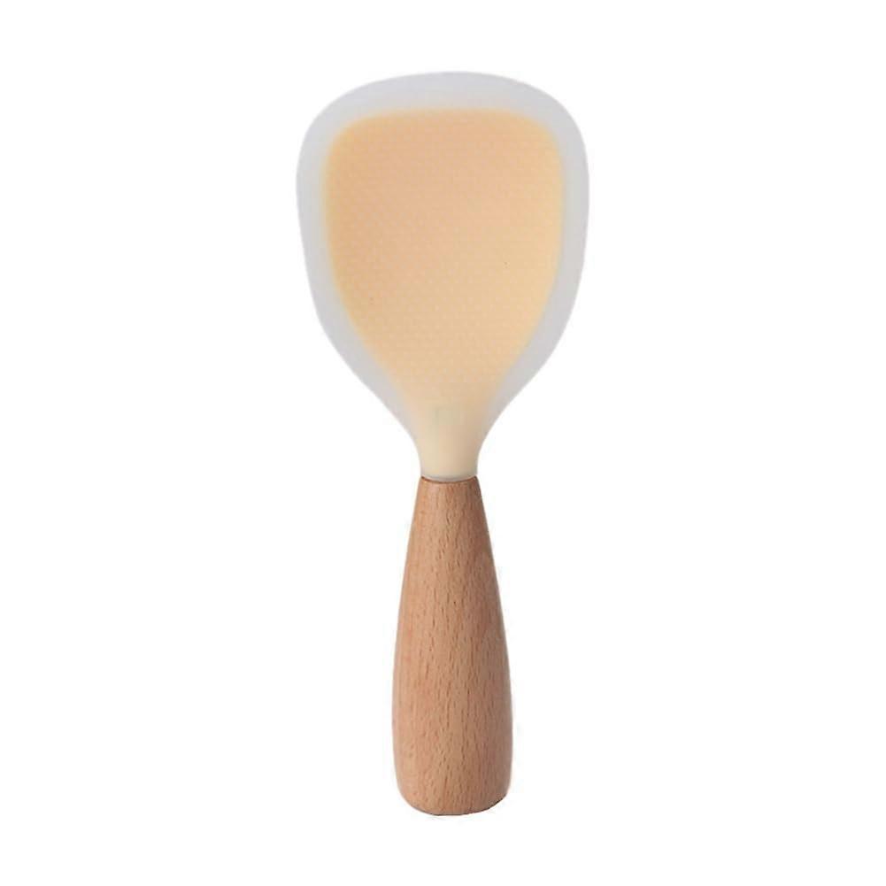Silicone Rice Paddle NonStick Surface Heat Resistant Ergonomic Grip Translucent Yellow