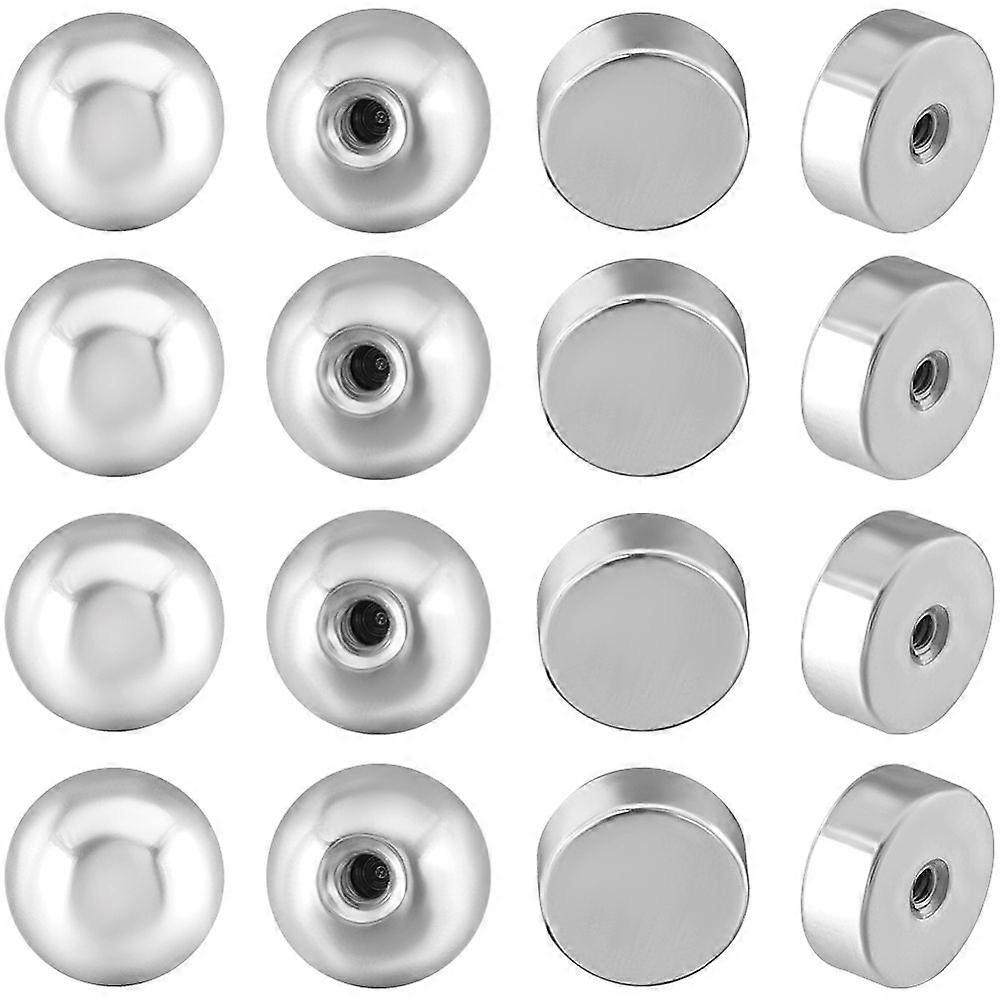 40Pcs Screw Ball Ear Backs Flat Round Ear Nuts Stainless Steel Earring Backings Replacement Stoppers for Earring Posts Studs