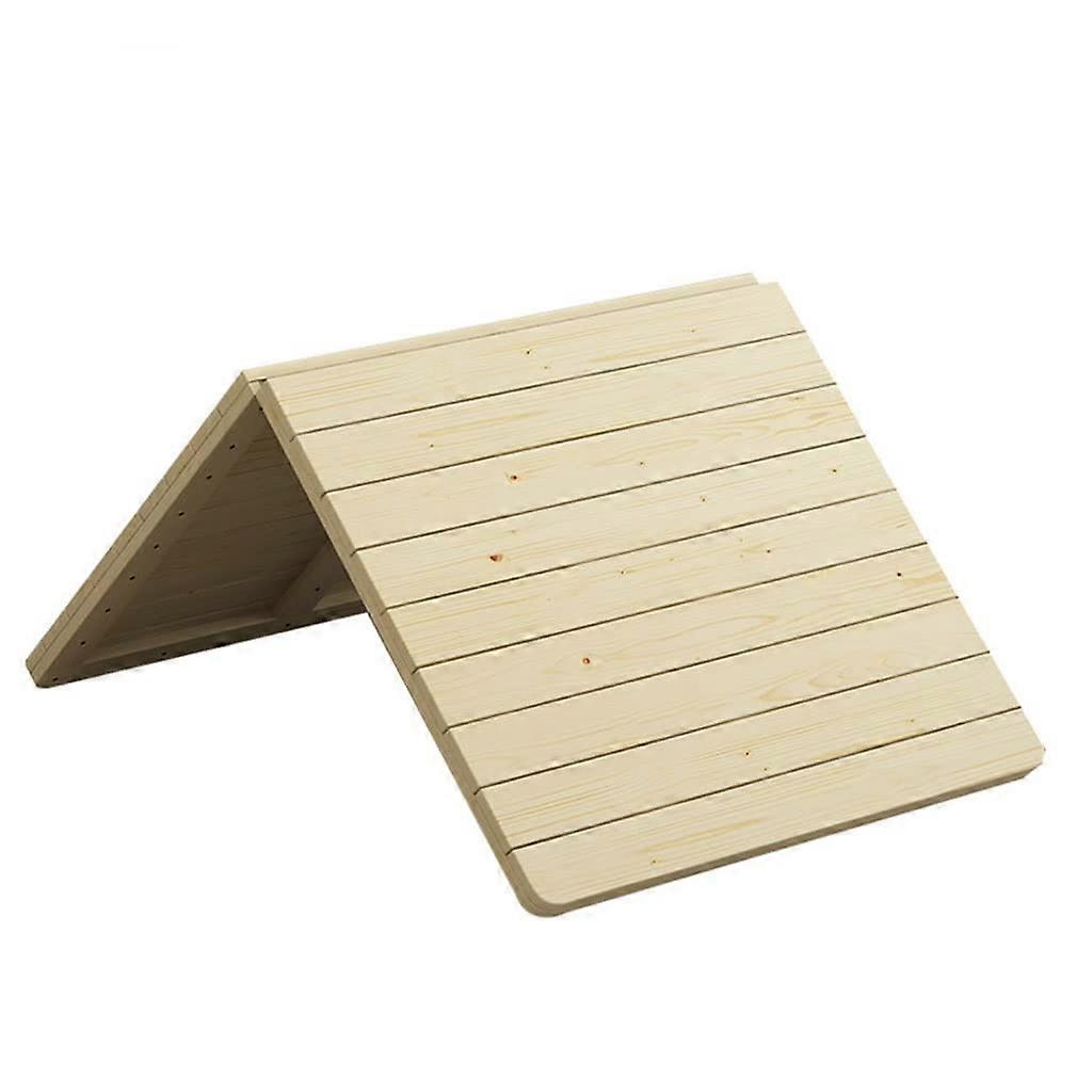 Folding Wooden Bed Frame 120x200cm Solid Pine Slatted Base Space Saving and Noise