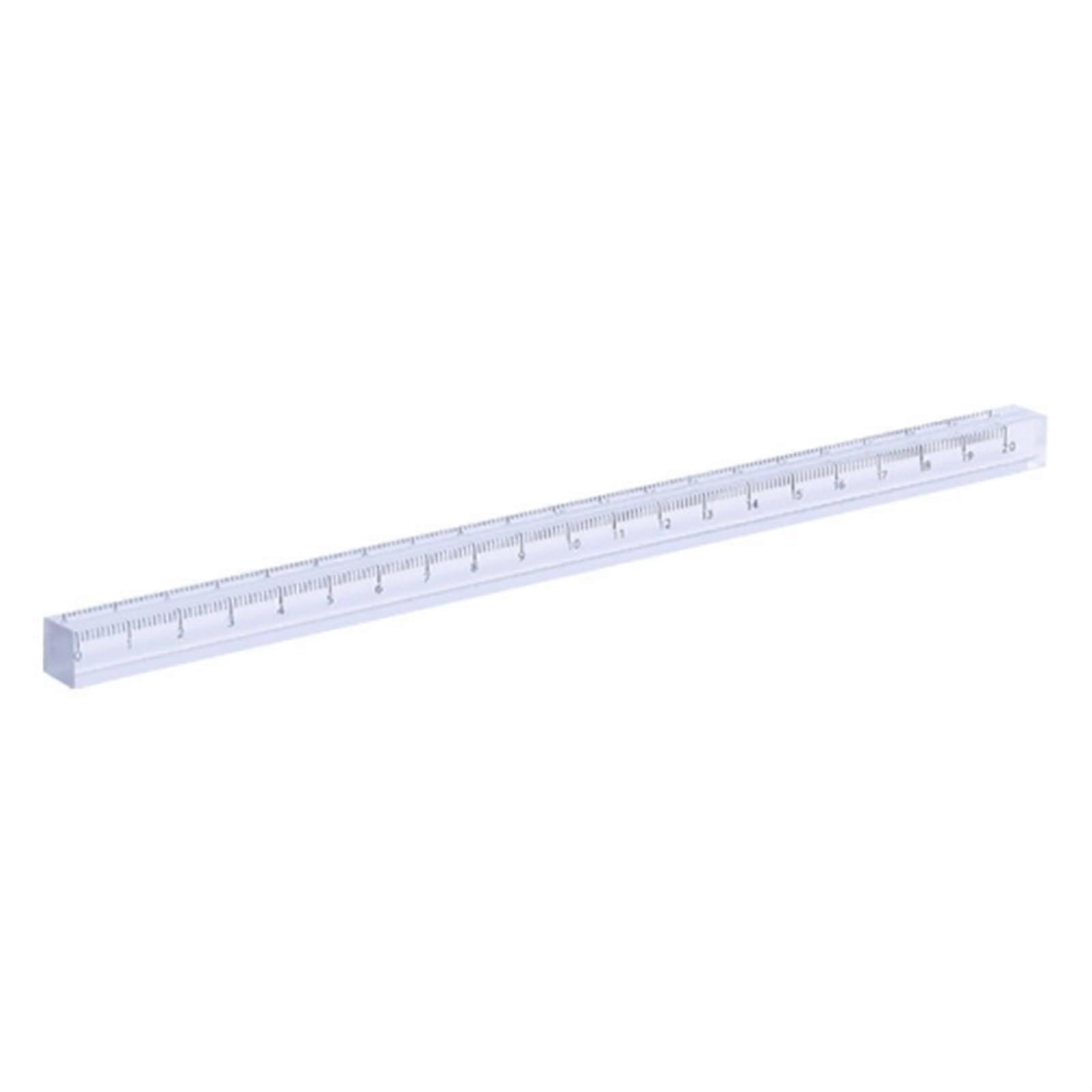 Transparent Plastic Ruler with Clear Precision Markings for Drawing Measuring School and Office