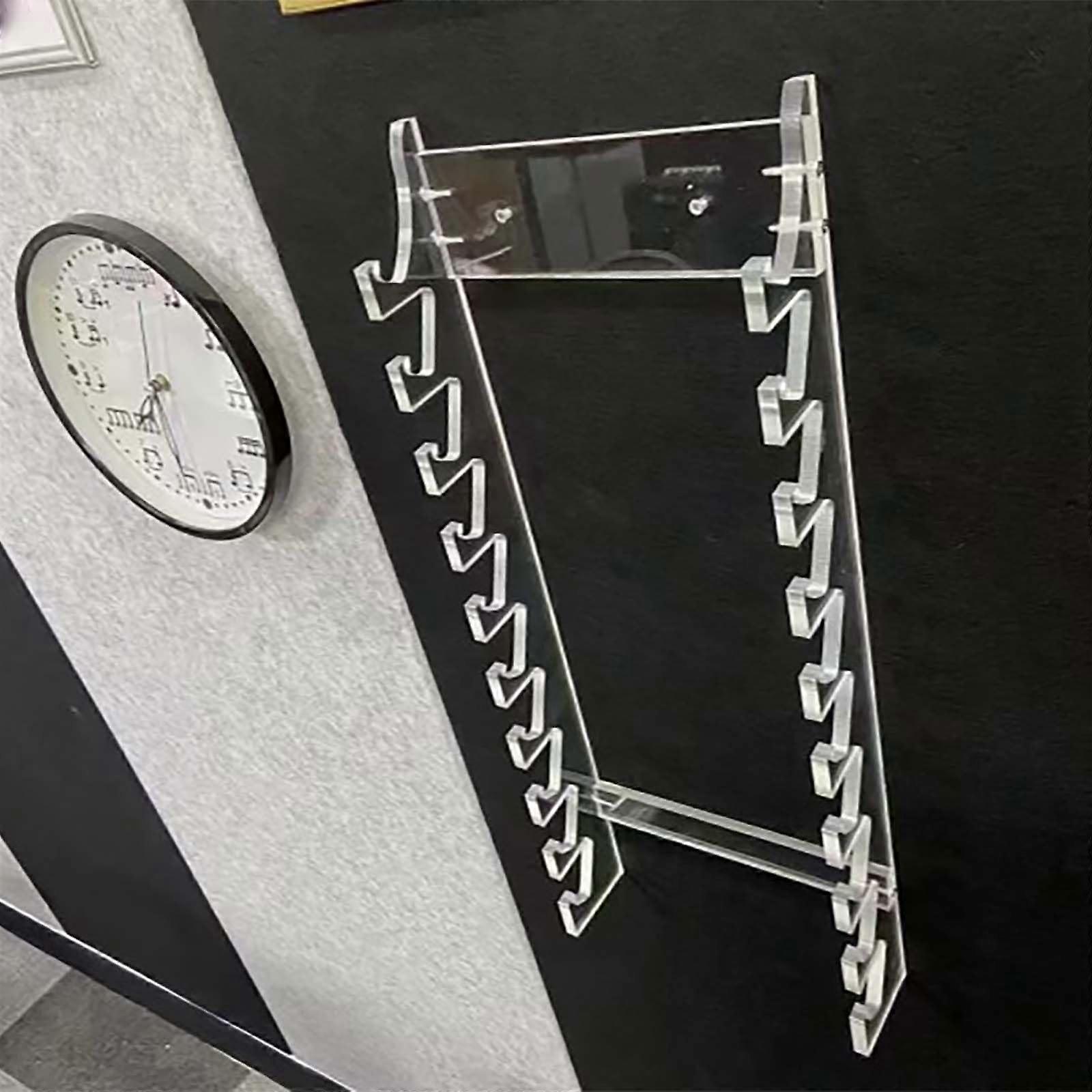 Wall Mounted Acrylic Drumstick Display Rack, 10Tier Transparent Holder with Durable Clear Design
