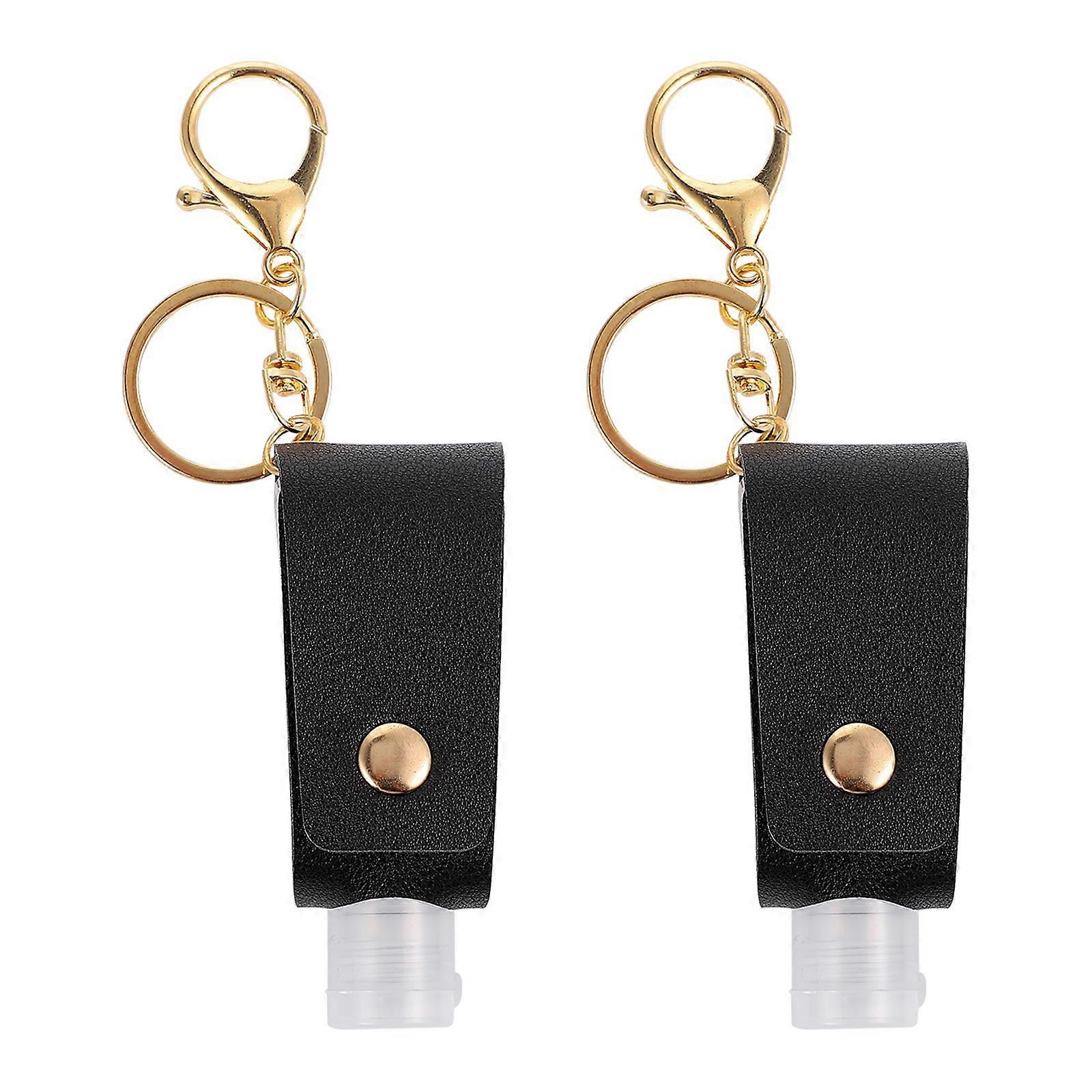 2pcs Portable Empty Cover Decorative Keyring Holder
