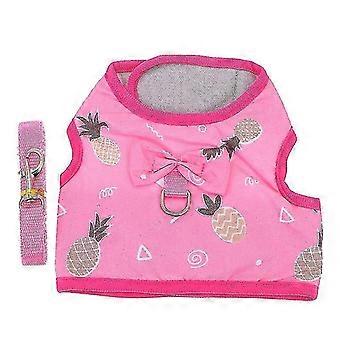 Breathable Bow Vest Bunny Harness with Leash for Small Pets