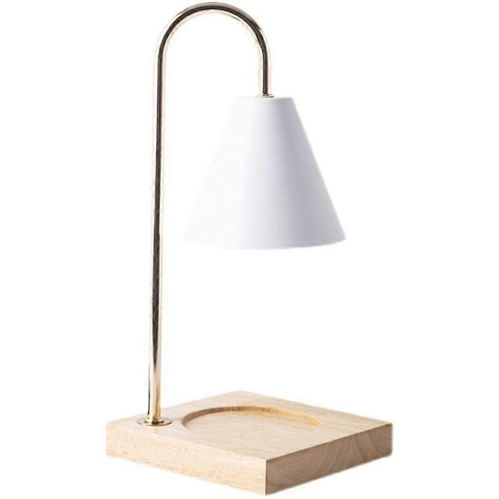 Aromatherapy Heater, Aromatherapy Table Lamp, Melting Pot, Solid Wood Base, White