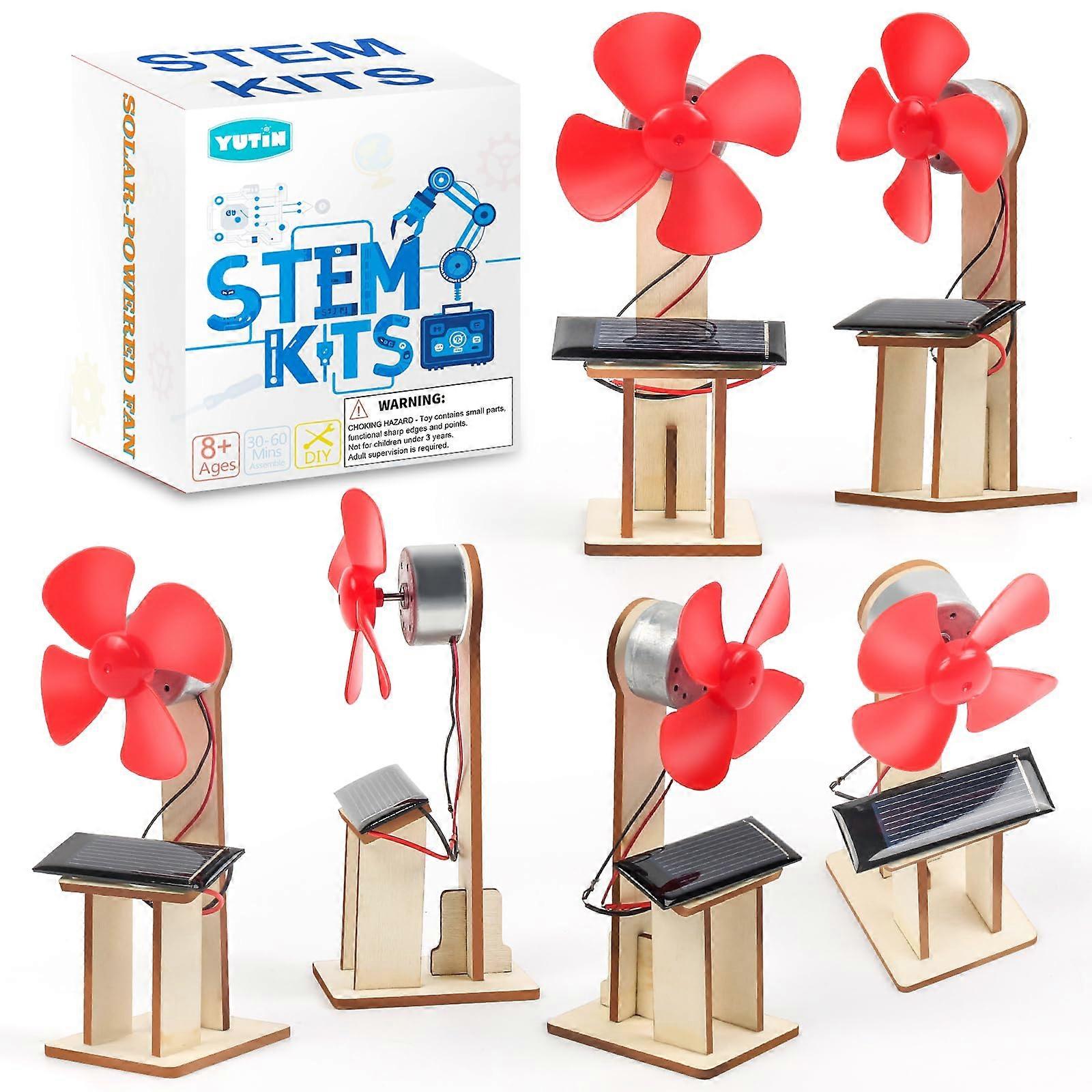 6 Pack Solar Powered STEM Science Kits for Kids Ages 812, DIY Engineering Experiment Toy Set for Classroom Learning