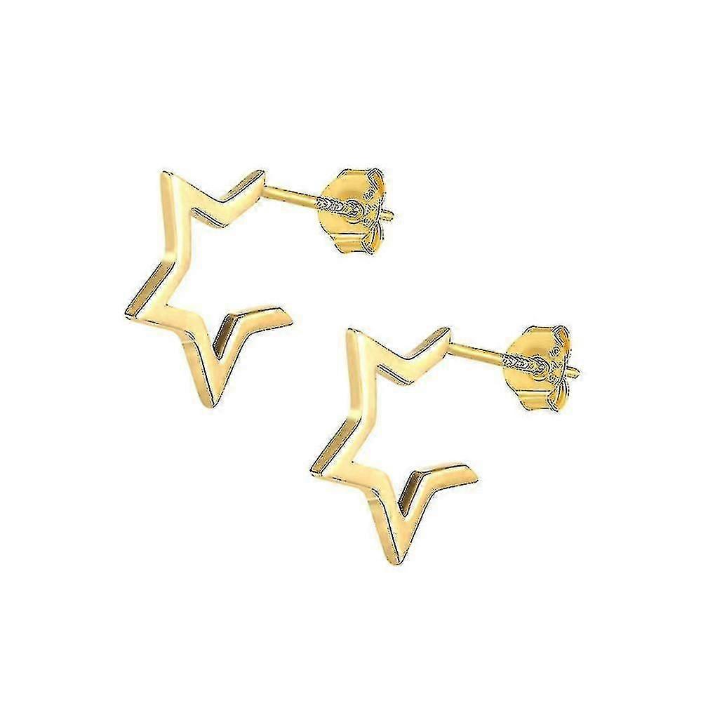 Open Pentagram Stud Earrings