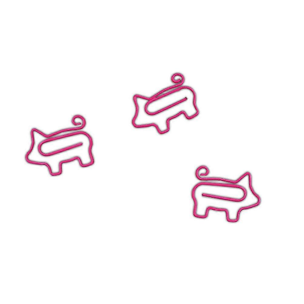 Pig Paper Clips for Marking Use 20Pcs Creative Rosy Clips
