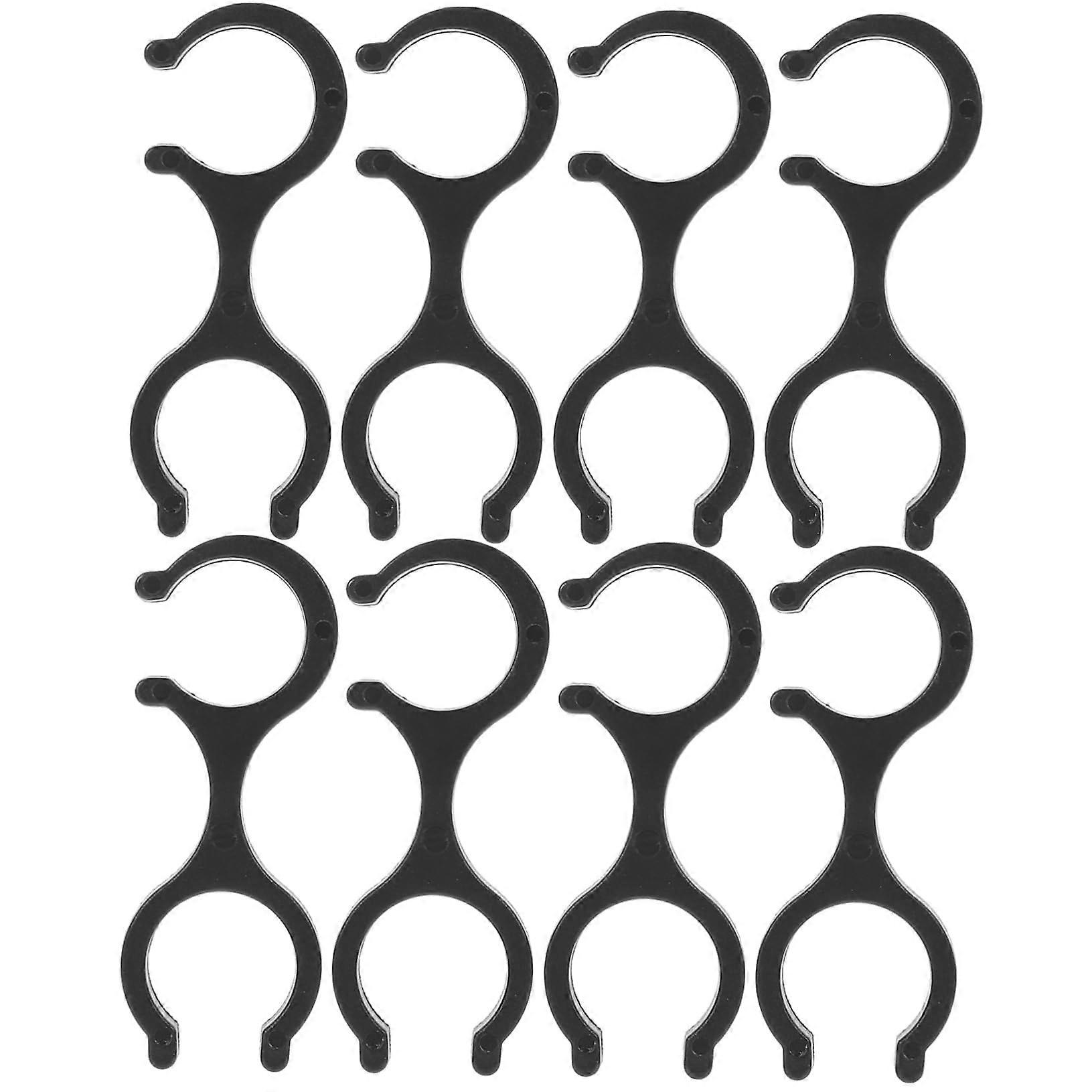 8pcs Trekking Pole Clips for Secure Storage Rotatable SShape Walking Stick Holders Outdoor Use