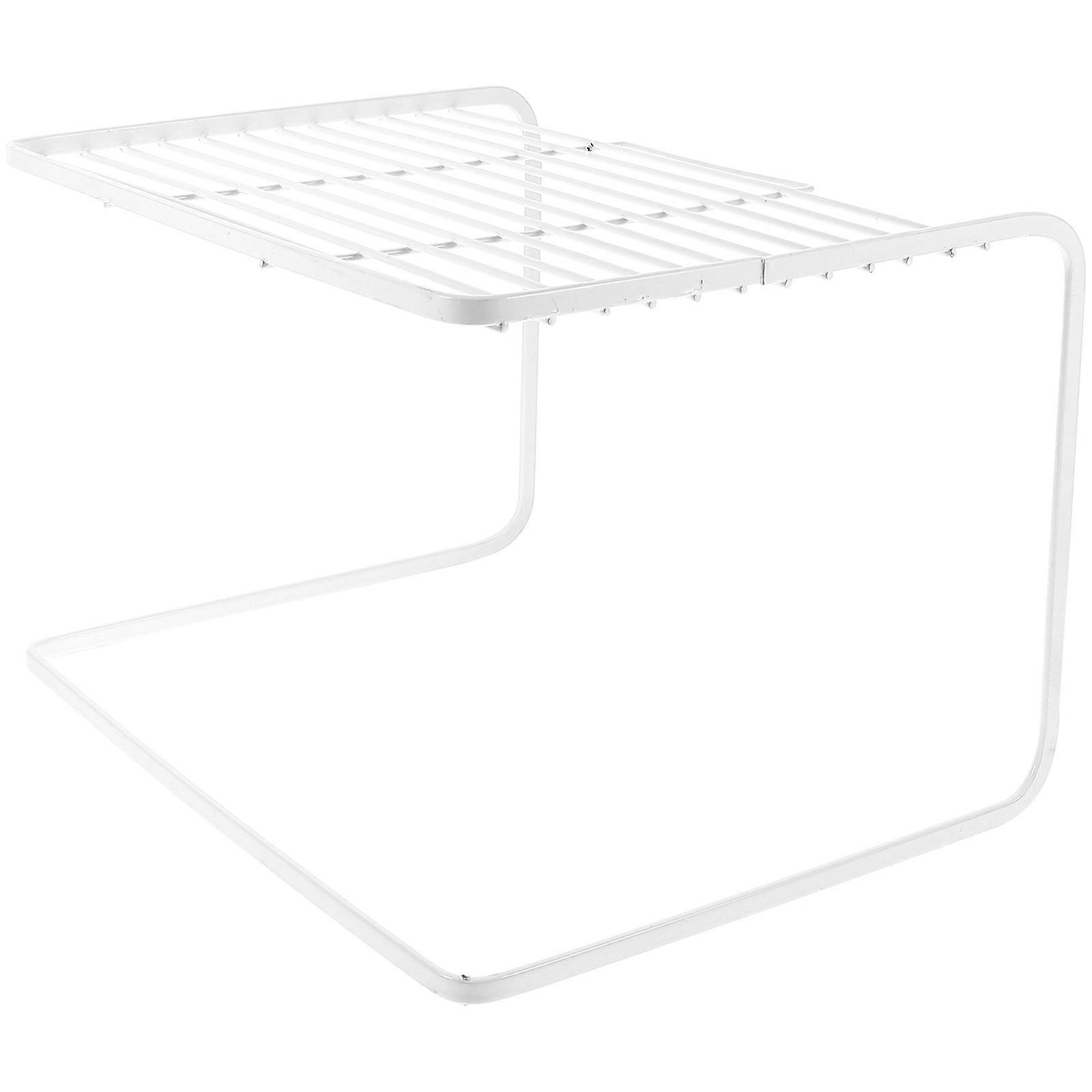 White Router Storage Rack Tabletop Shelf for Storage