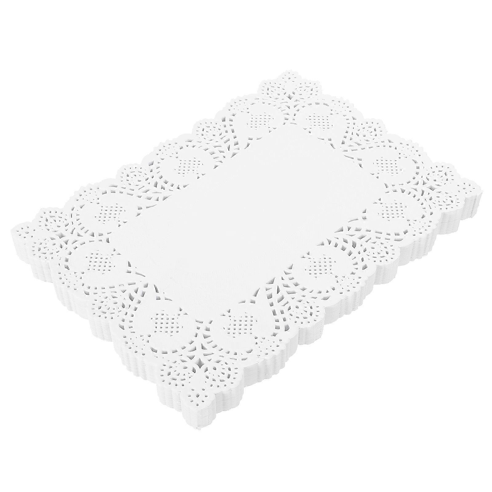 Oil Rectangle Lace Doilies for Decoration 170 Sheets Pack