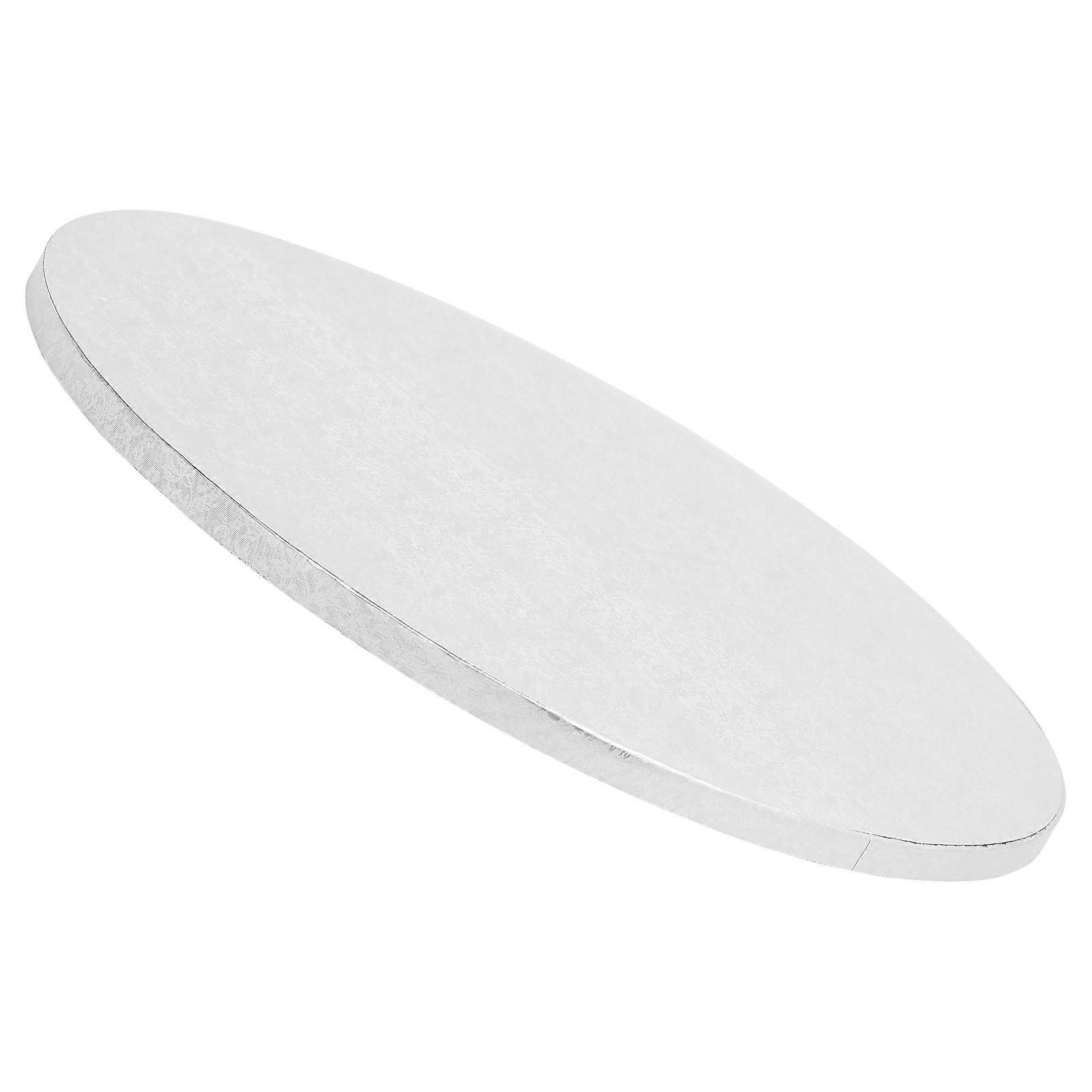 Cake Drum Transfer Plate for Convenient Cake Transfer Silver Round