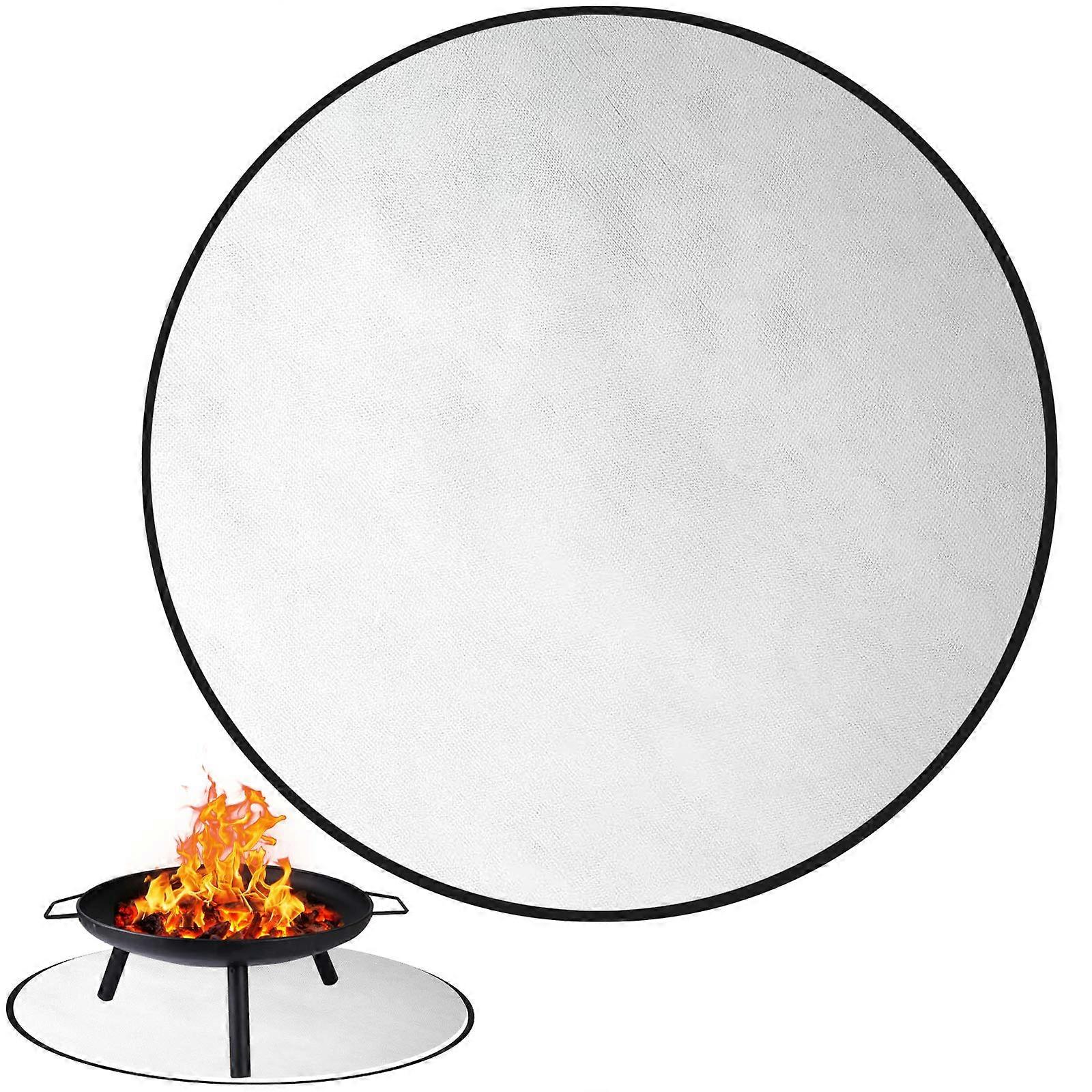 36 Inch Round Fire Pit Mat Fireproof Deck Protector BBQ Grill Pad for Outdoor Patio
