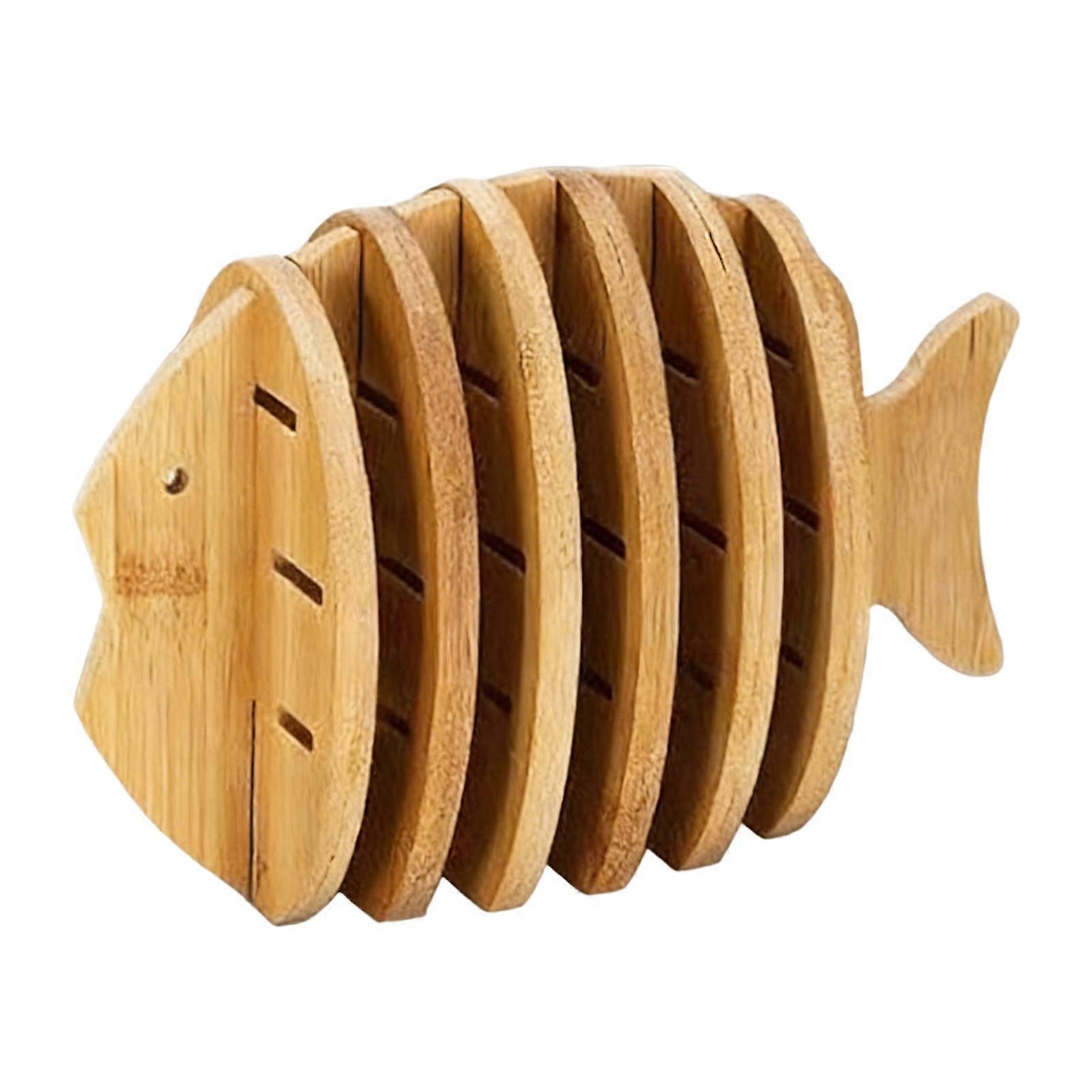 Wooden Trivet Coaster Set Creative for Daily Use Practical Design for