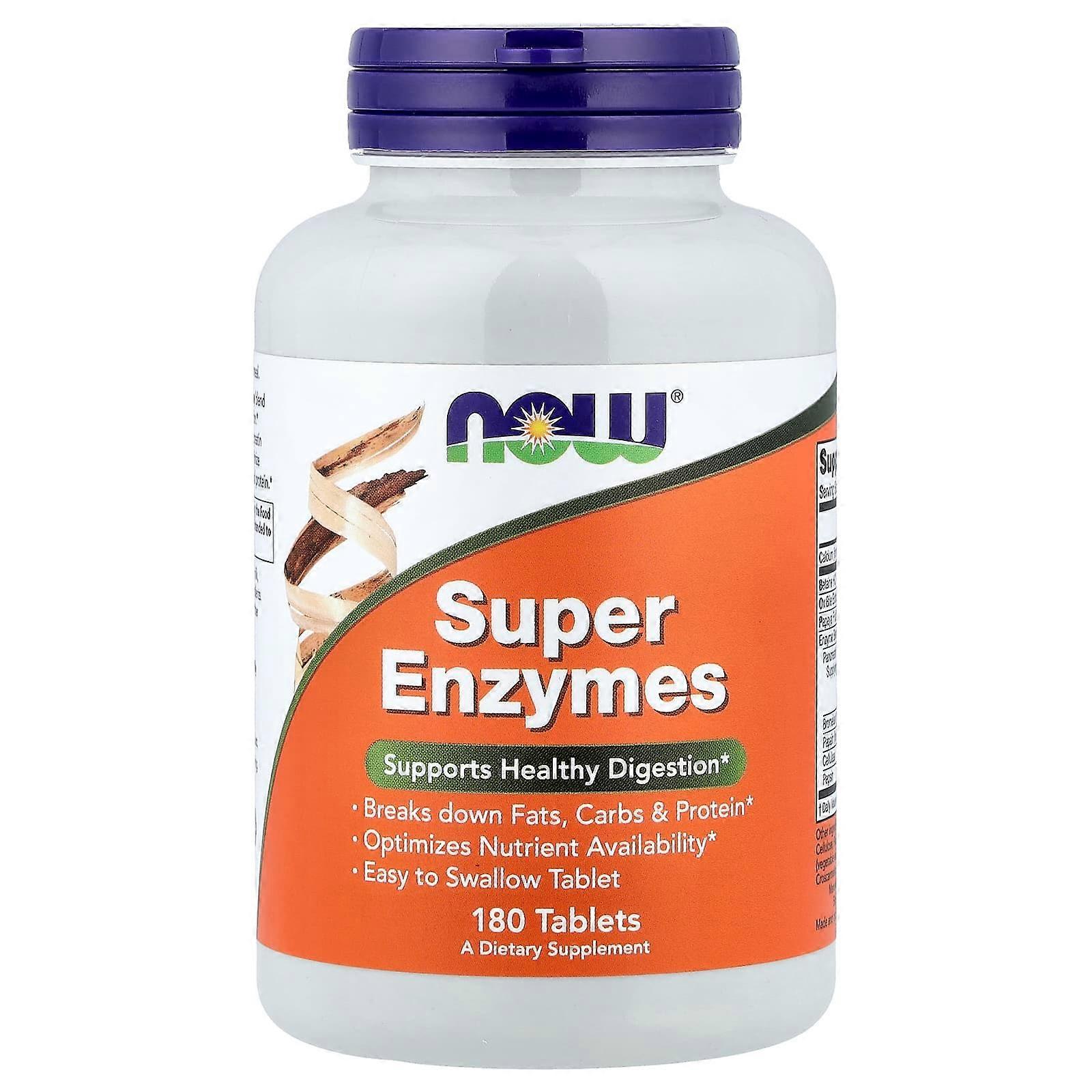 NOW Foods, Super Enzymes, 180 Tablets