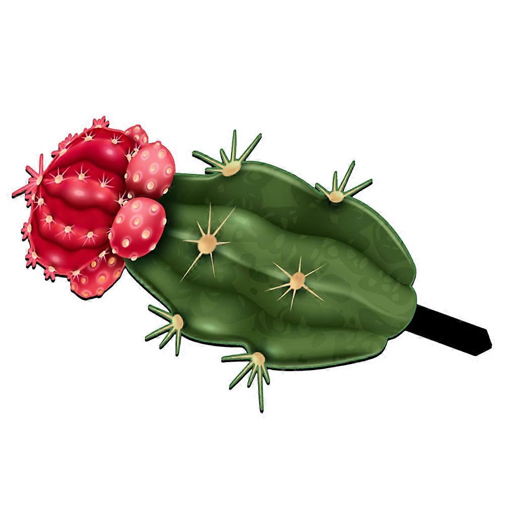 Three-Dimensional Cactus Garden Stake for Yard Decor