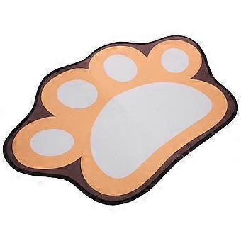 Reusable Orange Pet Feeding Mat for Cat Food Bowl