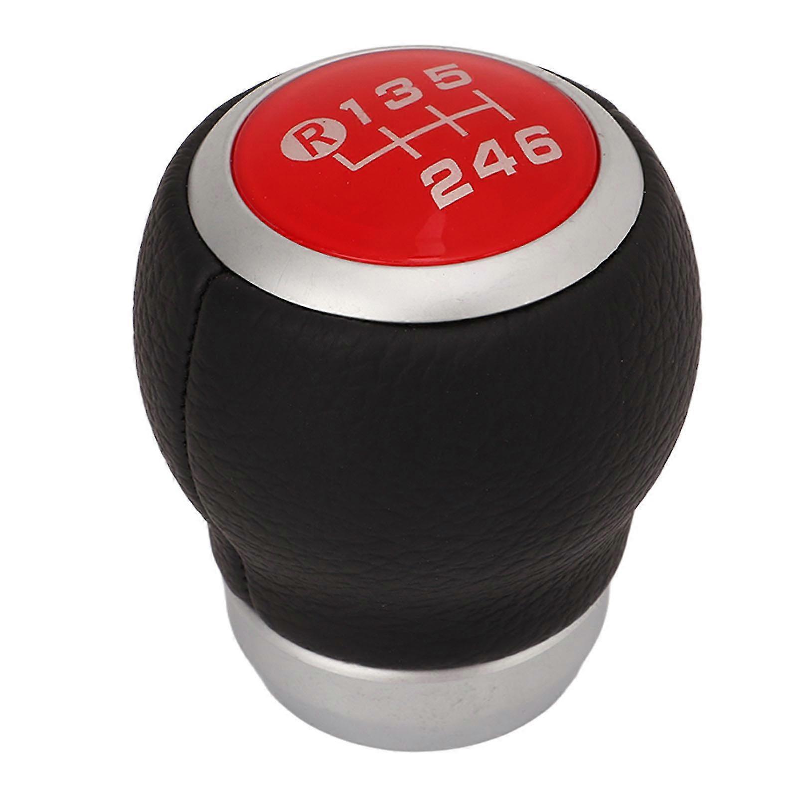 6 Speed Car Gear Shift Knob Head Automatic Gear Shift Handle Replacement compatible with Subaru Red
