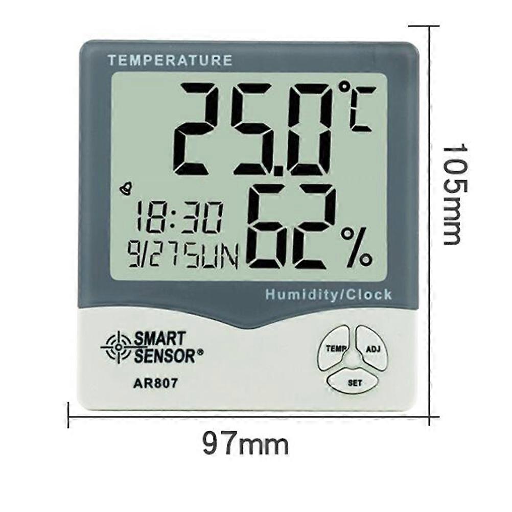 Digital Hygrometer Big Screen for Measuring Use with Clock Ar807