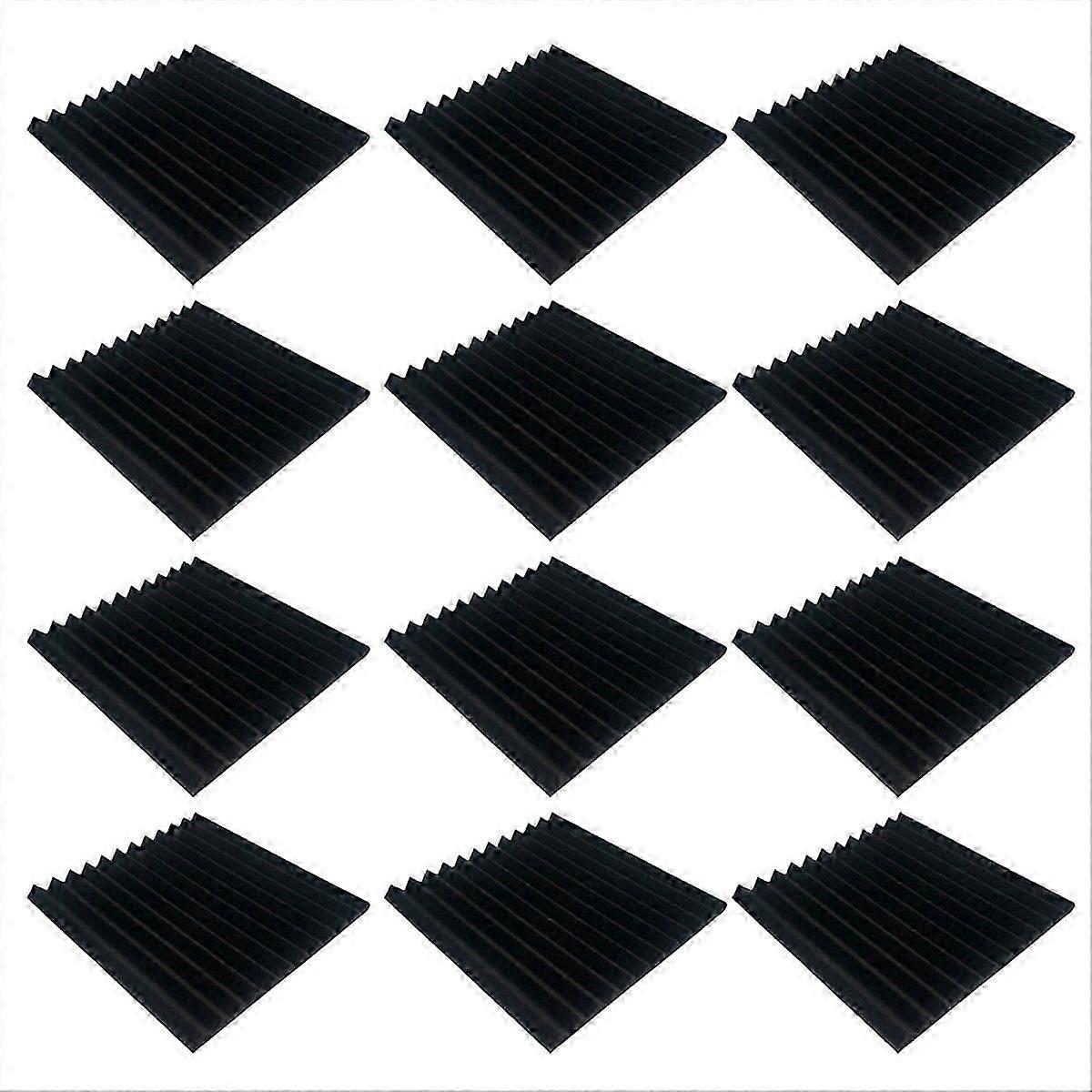 12Pcs Studio High Density Soundproofing Foam Sound Absorbing Material
