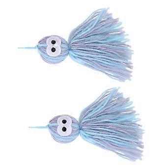 2pcs fil boule chat jouets interactif chaton baguette têtes de remplacement doux teaser jouet pour les chats à mordre et à gratter favorise l’exercice et le plaisir du jeu