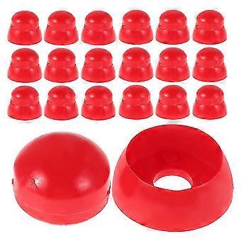 Red Plastic Nut Safety Caps Playground Bolt Protector Caps 30Pcs